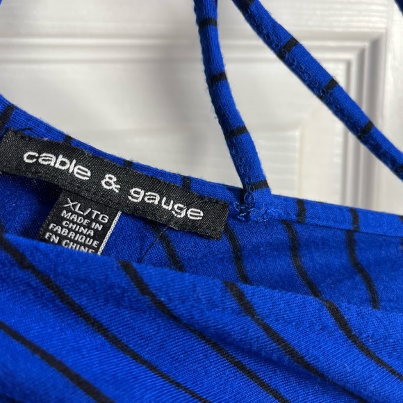 SALE! Bundle & Save Cable & Gauge striped v-neck, short sleeve - Picture 2 of 5